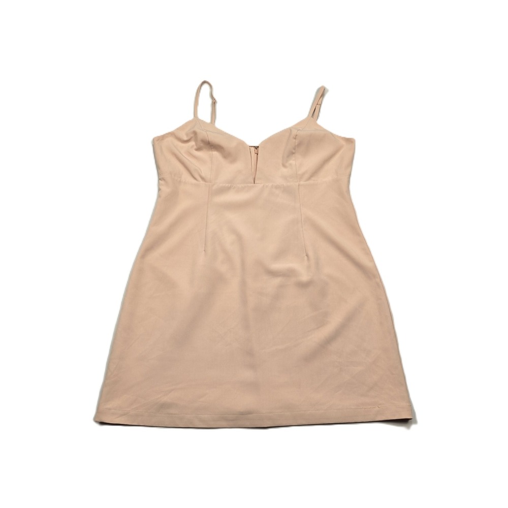Lulus Women's Sultry Moments Blush Pink V-Neck Sleeveless Mini Dress Size XL
